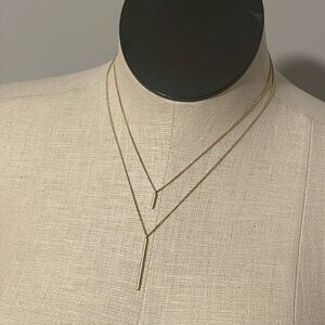 A new day necklace short long layered necklace with charm new